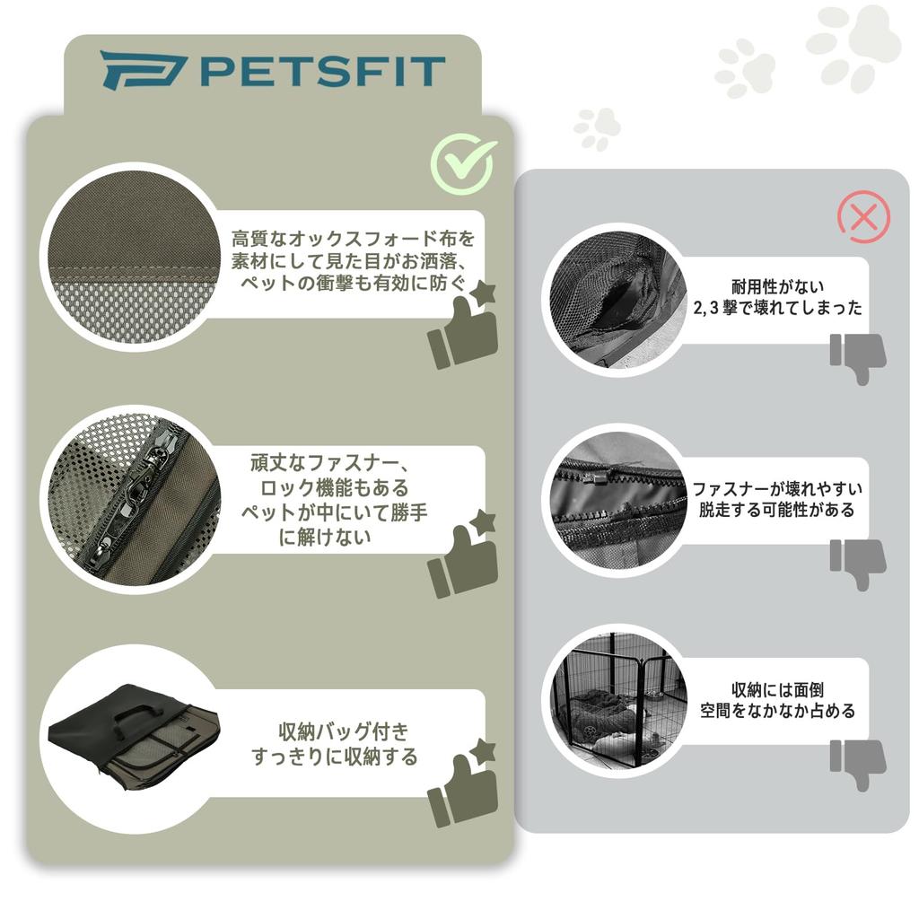 Petsfit Octagonal Dog Pet Quick Open and Ready To Cat Birthing Suitable for Cats and Mesh Includes Storage Blends In with Room Outdoor and Small Pets