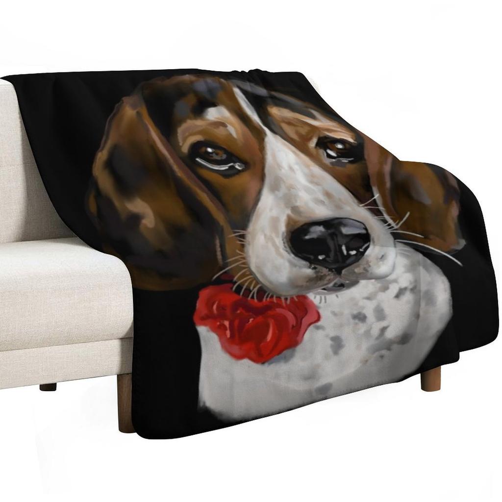 adorable Beagle art Throw Blanket Ultra Soft Flannel Fleece Blanket for All Seasons