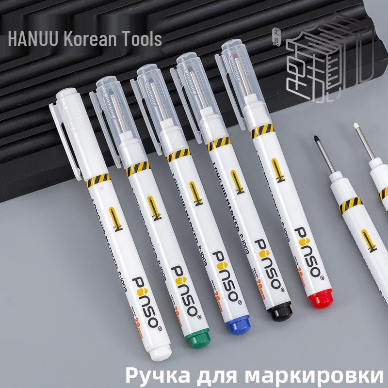 Deep Hole Woodworking Marker Pen P1009 - Long Tip, Multifunctional, Oil-Based.