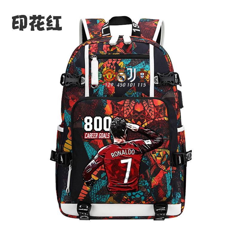 Football Star Schoolbag Boys Junior High School High School Backpack Mbappe Large Capacity Sports Bag no specifications