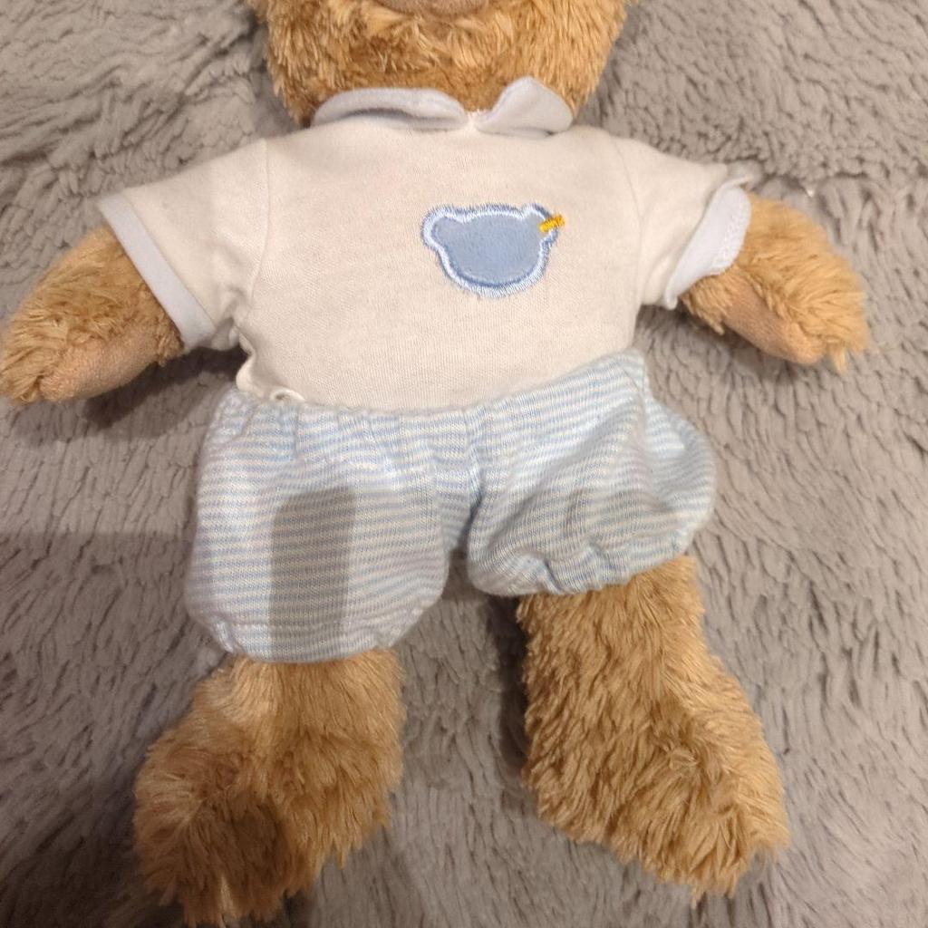 [USED] Steiff Goodnight Teddy Bear, Blue