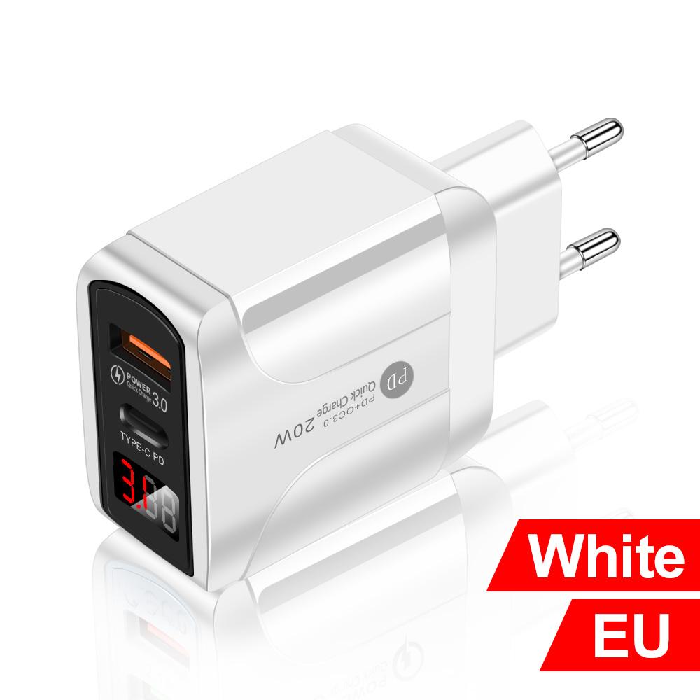 Adaptor de alimentare AC DC PD 20W 5V încărcător pentru iPhone Samsung Xiaomi tip-c afișaj LED USB sursă de alimentare adaptor de călătorie 5 volți