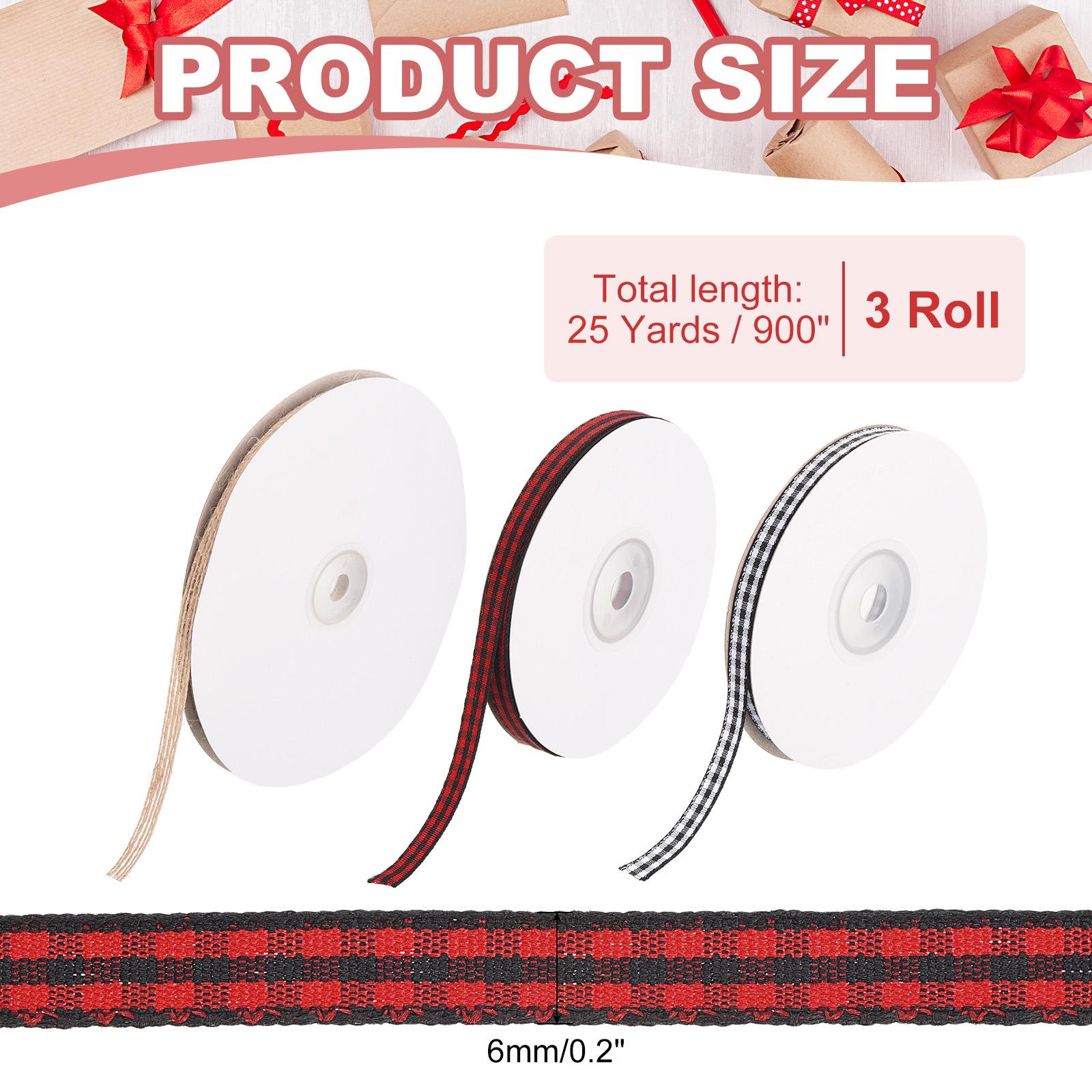 

Christmas Ribbon Buffalo Plaid Ribbon Gingham Ribbon for Thanksgiving Bow Wreath Craft Gift Wrapping Party Black Red Beige Black Red Beige
