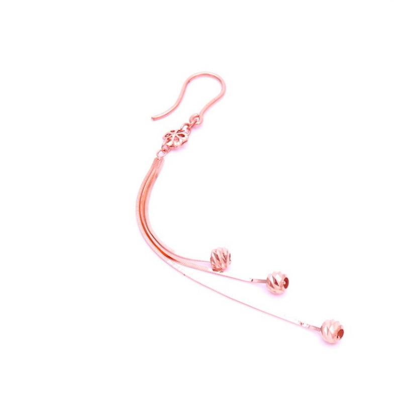 Exquisite Purple Gold Rose Gold Plated Russian Snake Bone Fringed Earrings 585 Color Gold Versatile Exquisite Ear Hook Earrings
