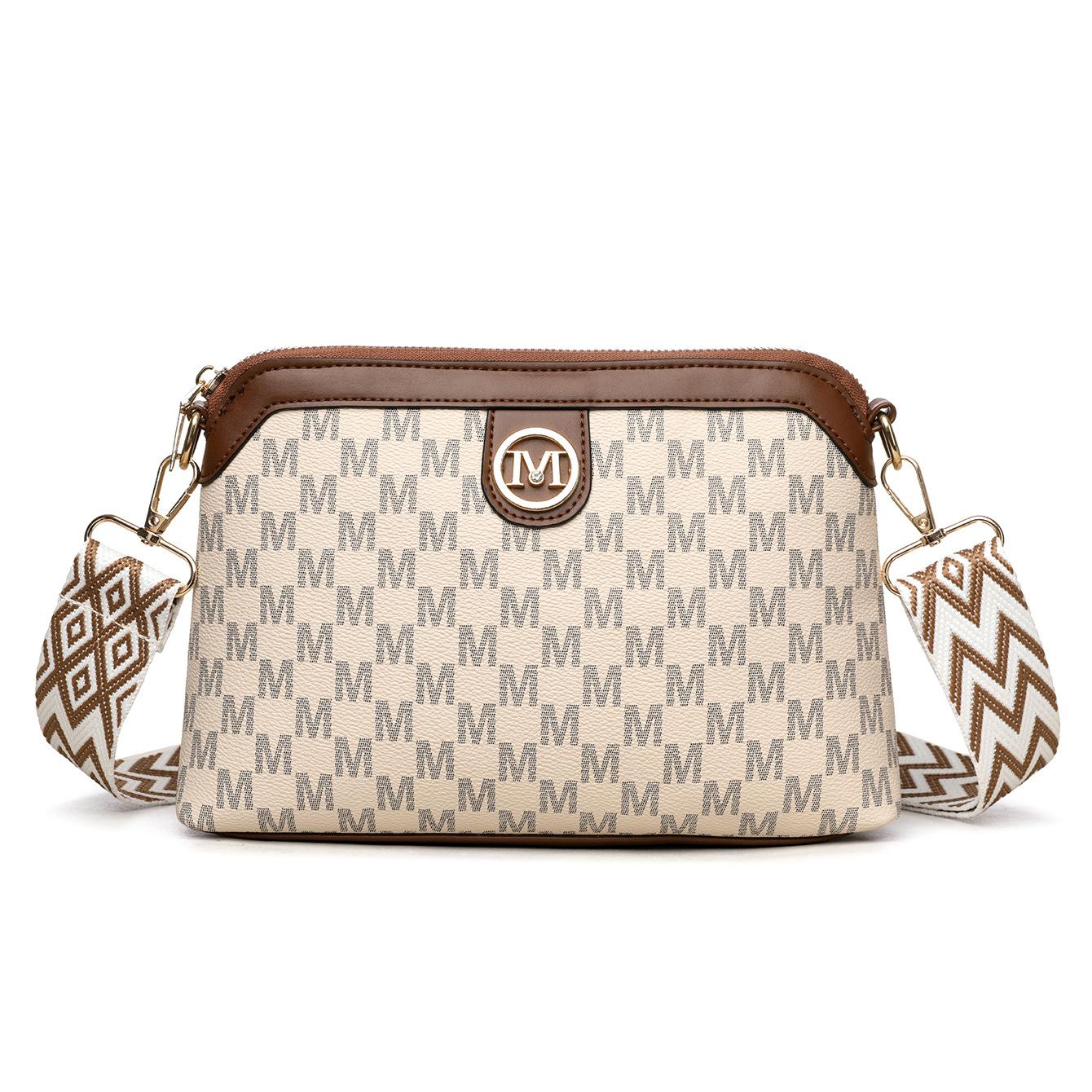 

Винтажная женская сумка через плечо на одном плече белый