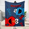 Elmo Cookie Monster Fun Blanket Warmthful Decor Perfect for Couch Office Chair Bedding for All Occasions Modern Style