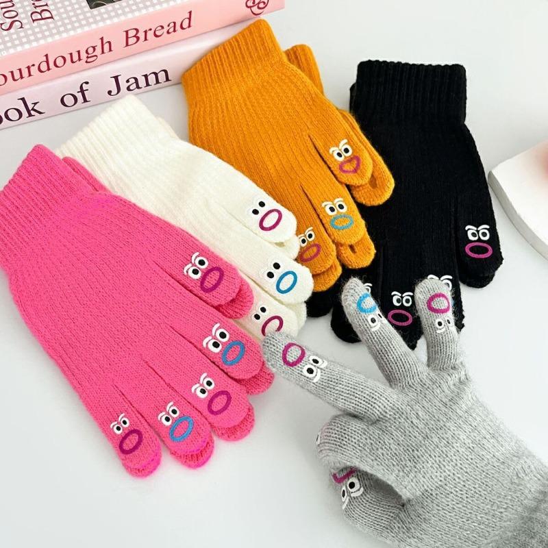 Mouth Mouth Monster Gloves Cartoon Autumn and Winter Knitted Gloves Cute Ugly Cute Creative Cycling Warm Gloves Women