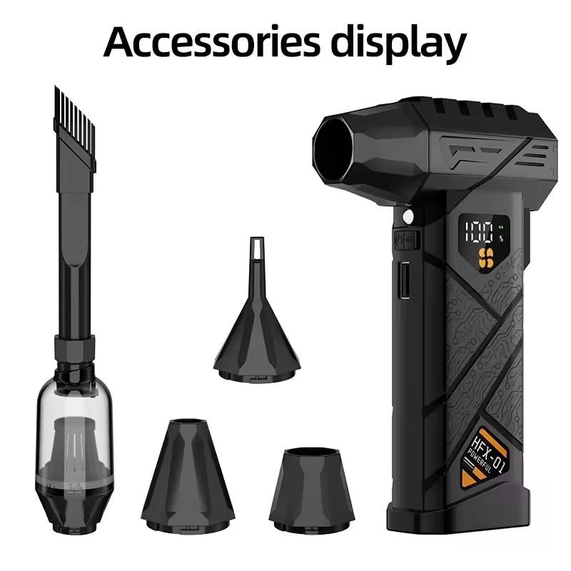 Handheld Micro Turbo Fan Cordless Electric Snow Remover 880000 R/min High Speed Brushless Motor LED Lighting Car Cleaner