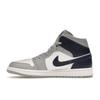 Air Jordan 1 Mid Wolf Grey Midnight Navy Men Sneakers White DQ8426-104