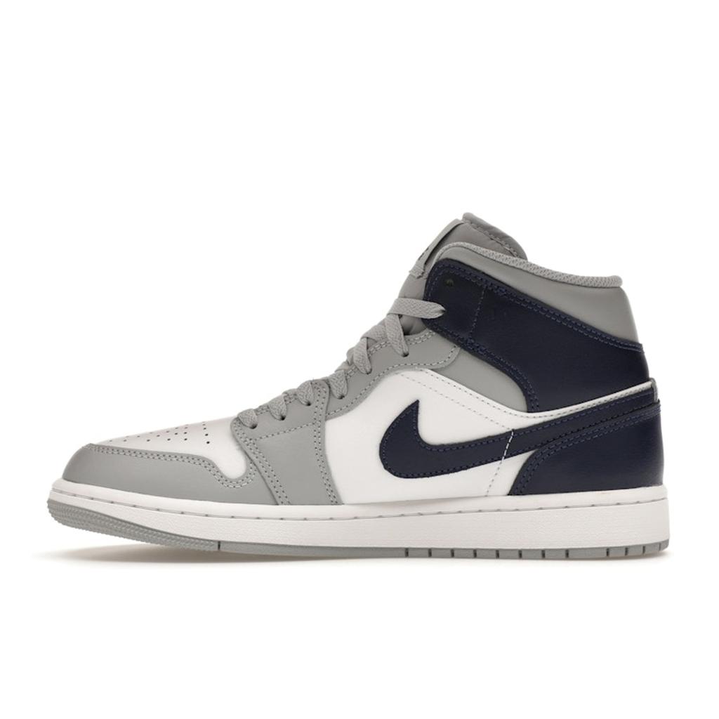 Air Jordan 1 Mid Wolf Grey Midnight Navy Men Sneakers White DQ8426-104