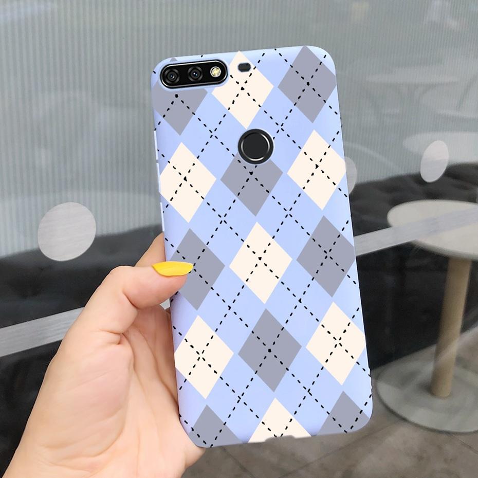 For Huawei Y7 Prime 2018 Lovely Printing Macaroon Silicone Soft Phone Case Back Cover For Huawei Y7 (2018) Y7Prime LDN-LX3 LX2