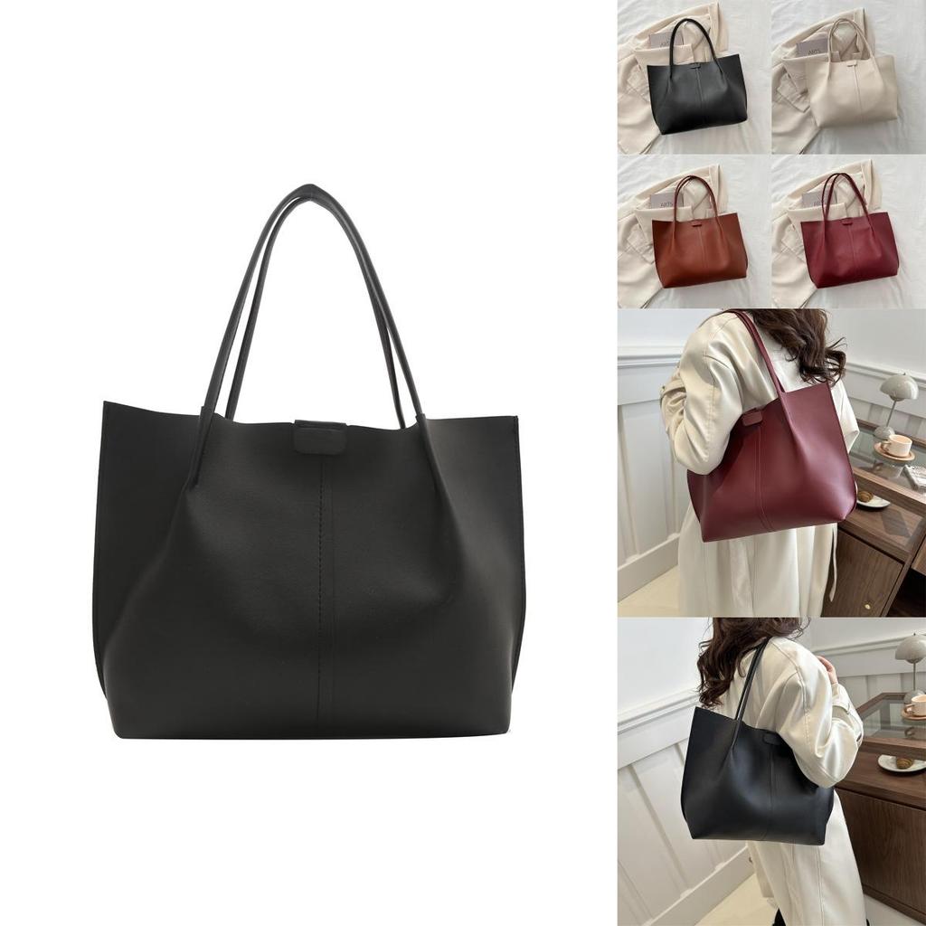 Fashionable Pu Leather Shoulder Tote Bag For Women 2024 New Trendy Handbag Chic Style