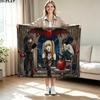 Anime DEATH NOTE Print Flannel Blanket High Quality Warm Comfortable Cover for All Seasons Perfect for Gifts Home Decor