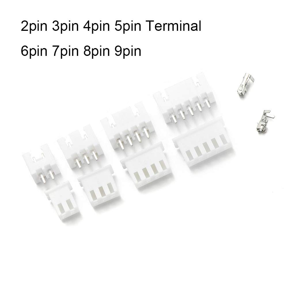 230pcs XH2.54 2p 3p 4p 5 Pin 2.54mm Pitch Terminal Kit / Housing / Pin Header JST Connector Wire Connectors Adaptor XH DIY Kits