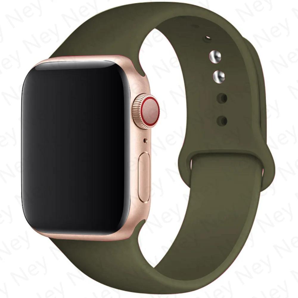 Silikonový řemínek pro Apple Watch 44mm 40mm 49mm 45mm 41mm 38mm 42mm Correa Belt Bracelet pro Apple Watch Series 9 8 7 6 5 3 SE Ultra 2