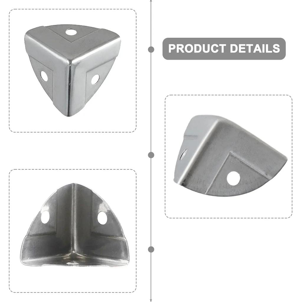 4/8/12PCS Metal Corner Protection Corners Vintage Box Corner Decorative Wood Corner Silver Gold Corner Clip Hardware