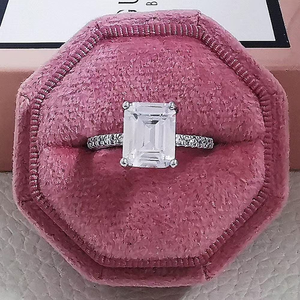 Ring Copper Zircon Luxury Ladies Wedding Engagement Ring Ring