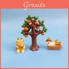 Resin Tree Decor With Cute Cats And Fruits For Desk Or Shelf Use