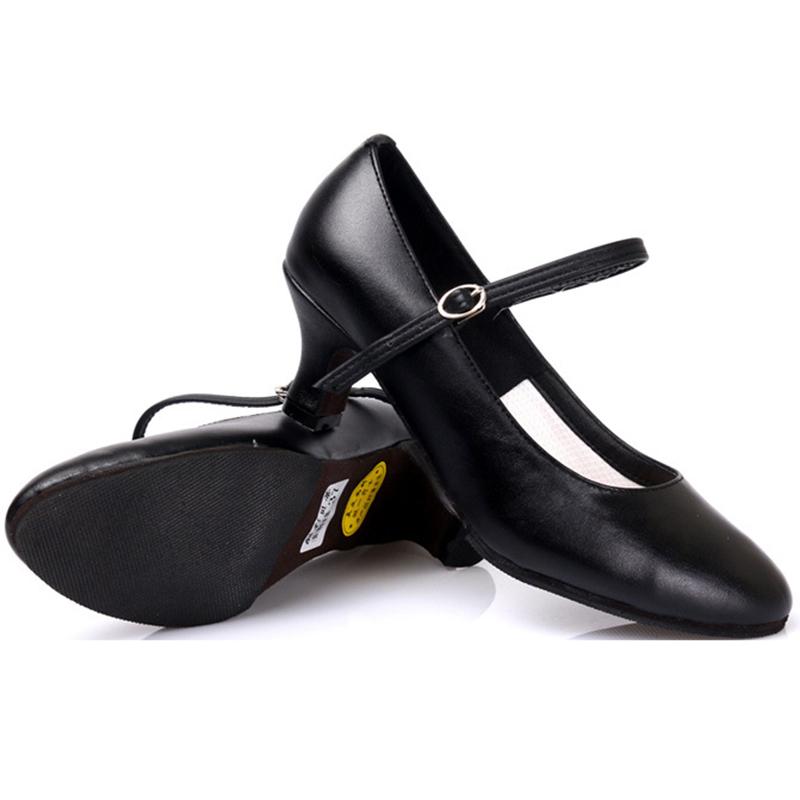 Corium Women Latin Dance Shoes Black Soft Bottom ModernTango Dancing Shoes Heel 3CM/5CM Ballroom Salsa Dance Shoe Colse Toe