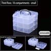 3 Tier 16-Grid Transparent Adjustable Stackable Compartment Slot Plastic Storage Box For Organizing Toys Jewelry Accessories