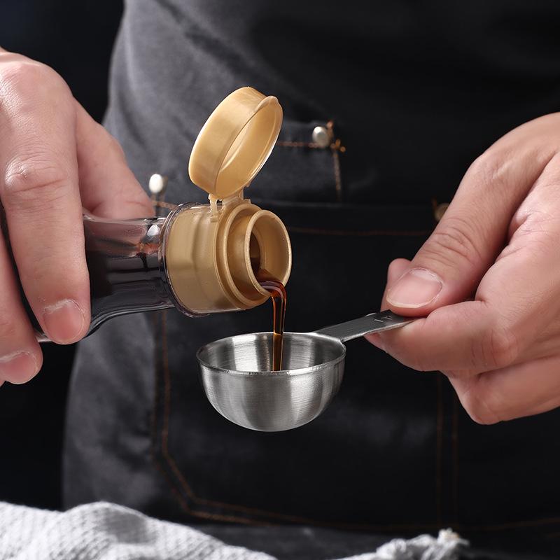 15ml Stainless Steel Measuring Spoon Set, 6-Piece with Scale – Long Handle for Coffee, Milk Powder, Baking & Seasoning