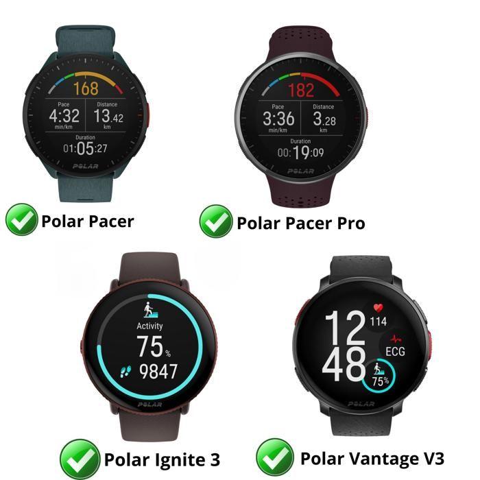 Încărcător pentru ceasul inteligent Polar Pacer/Pacer Pro/Ignite 3 - Pachet de 2 cabluri USB de 1 m - Phonillico®