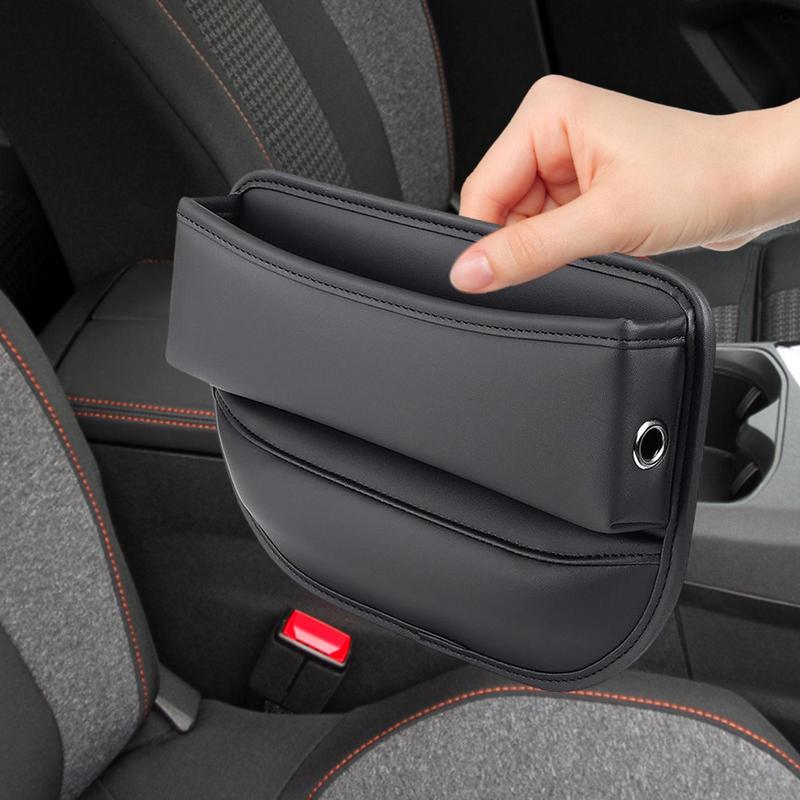 PU Leather Car Seat Crevice Storage Box Car Seat Side Pocket Auto Console Slit Gap Filler Organizers Storage Holder Car Interior