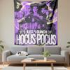 Hocus Pocus Tapestry Wall Hanging, Halloween Witch Movie Poster Art, Spooky Wall Decor for Bedroom Living Room Dorm