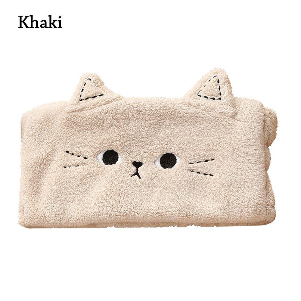 Women Girls Coral Fleece Cute Wash Face Headbands Turban Cat Hairbands Headwear