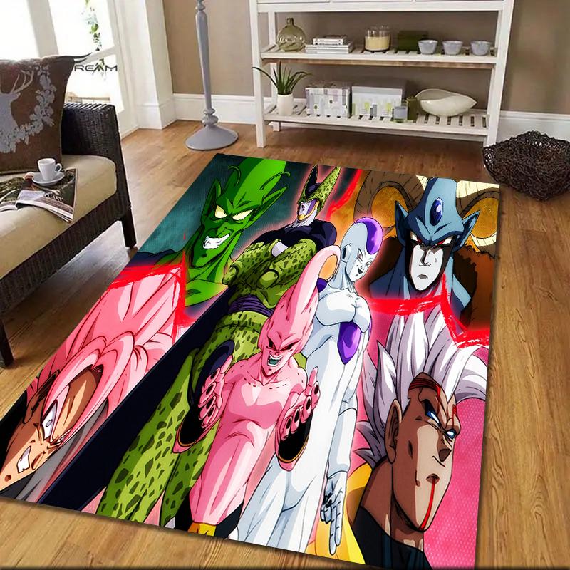 Dragon Ball Pattern Square Carpet,Area Rug,Carpet Rug for Living Room Bedroom Sofa Playroom Decor,Non-slip Floor Mat,Holiday Birthday Gifts