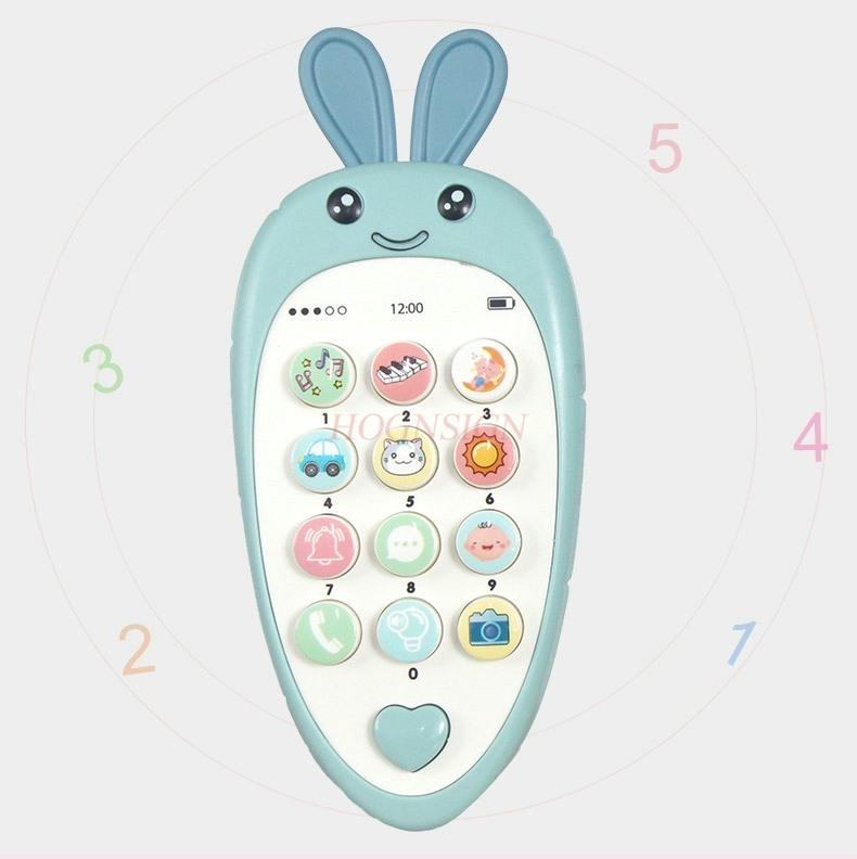 Baby Toy Music Phone Children'S Simulation Bitable Phone Model Baby Puzzle Bilingual 0-2 Year Old Girl Boy