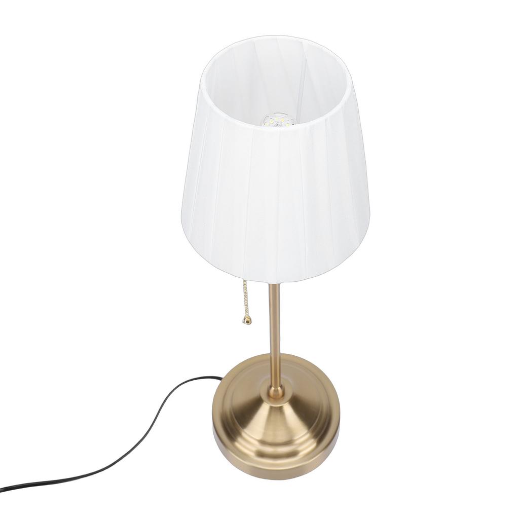 Pleated Table Lamp Aluminum Retro Warm Light Decorative Bedside Lamp for Nightstand Bedroom Living Room