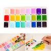 Pigmentos de Acuarela de Plástico 24 Colores Acuarela Sólida Pigmento Sólido Portátil Amigable para Principiantes