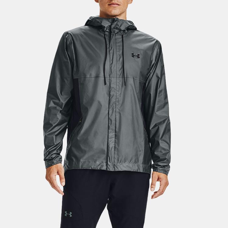 Under Armour Cloudstrike Shell Casual Breathable Running Training Sports Jacket Men Jacket Peach Gray 1350950-012