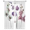 Modern Sheer Curtains Flower Orchid Watercolor Living Room Kitchen Children's Room Decoration Household Chiffon Window Curtains