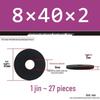 Blackened Thickened Metal Flat Washer Spacer, Round, M3-M42