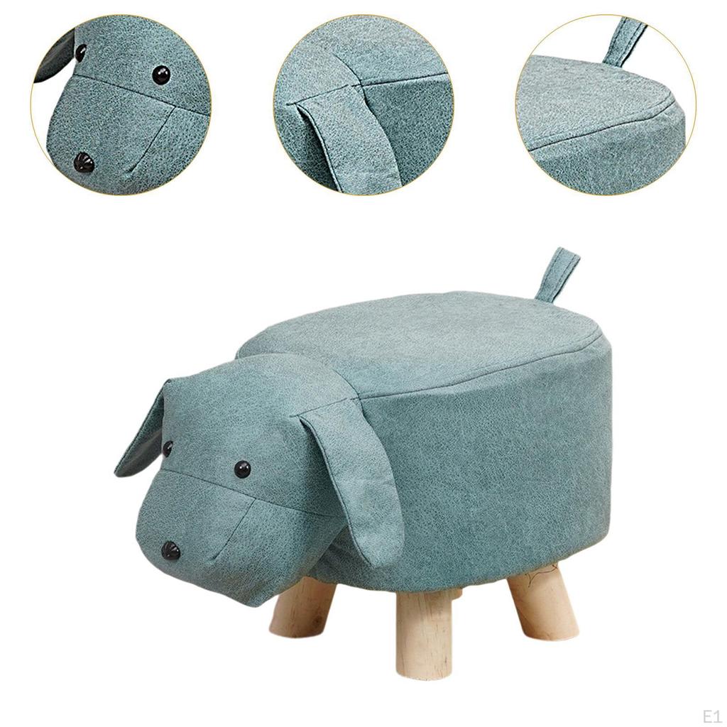 Adorable Kids Animal Print Footstool for Bedroom Decor