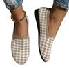 Large size fly-woven breathable round head flat-soled single shoes women's color matching feet lazy work wish