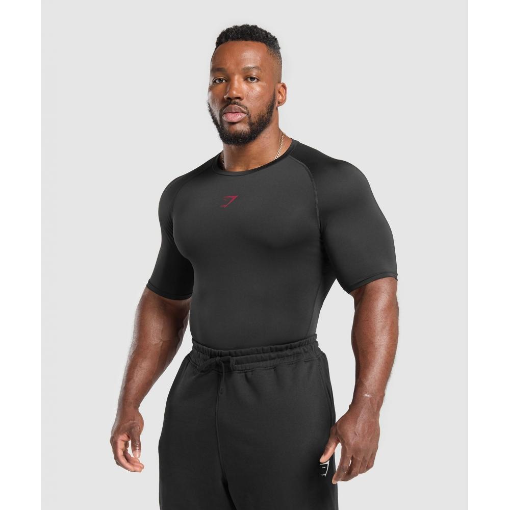 Gymshark Tričko Element Černé A2c5l Bbbb