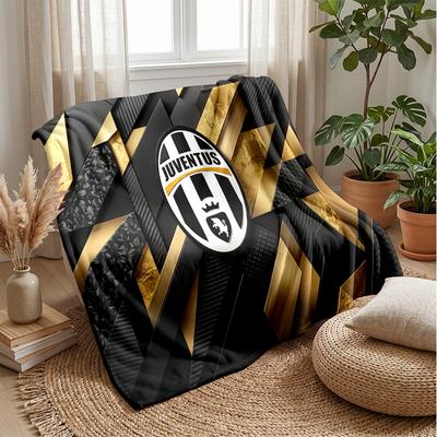 Juventus FC Theme Blanket Soft Flannel Blanket Plush Throw Blanket Cozy Sofa Bed Blanket for Home Decor