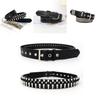 Minimalist Square Buckle Pu Leather Belt With Punk Style For Jeans And Trousers