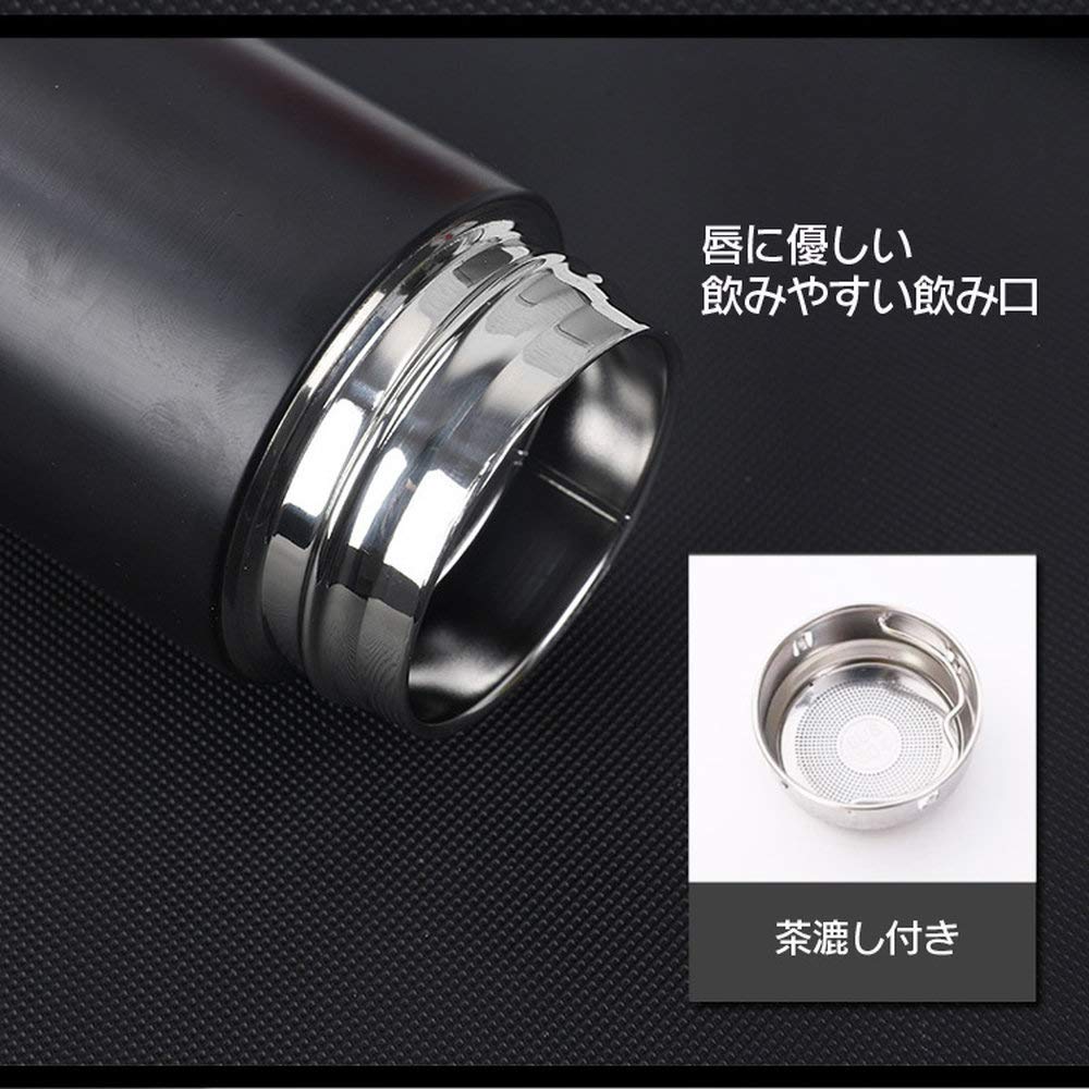 SNNY Smarte Wasserflasche mit Temperaturanzeige, Isoliert heißes und kaltes Wasser, Teesieb enthalten, Edelstahl, 500ml, Temperatur prüfen bei a