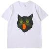 Angry Cat Classic Graphic T Shirts Halloween Fashion Cotton Round Neck Tshirt Unisex Streetwear Summer Mens Print T Shirt