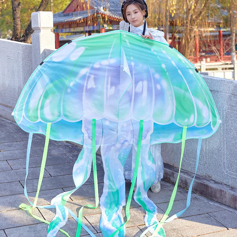 2026 New Cartoon Jellyfish Kite for Beginners – Easy to Fly Outdoors for Kids and Adults