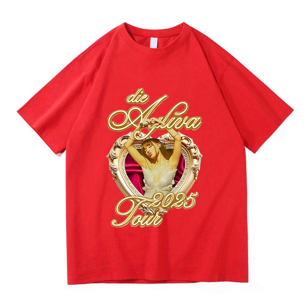 Tricou Ayliva Tour 2025 Modă de vară Bărbați/Femei Harajuku Grafic Retro Tricou Bumbac Casual de Înaltă Calitate Tricouri