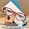 Neutral Fashion Farsighted Glasses HD Anti-blue Light Presbyopia Glasses New Transparent Lens Oval Frame Reading Glasses +4.0