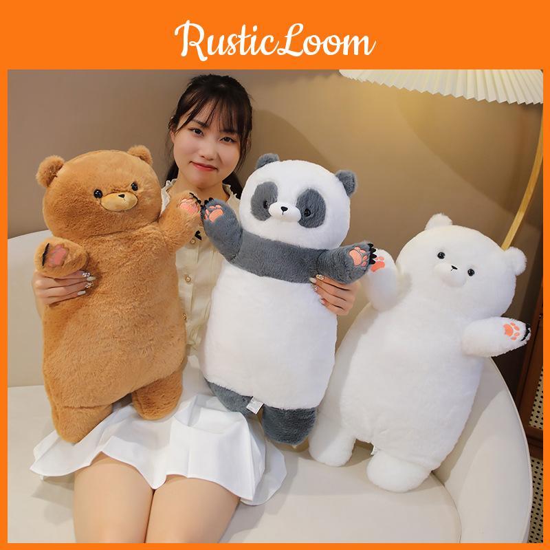 Panda Bear Long Plush Toy Cartoon Animal Stuffed Doll Bedroom Decoration 60cm