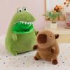 Cartoon Crocodile Turn Capybara Plush Toy Cute Girl Child Detachable Gift Doll