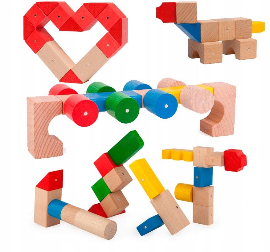 Polish Magnetic Wooden Blocks kooglo 50 pcs