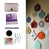 Ergonomic Aluminum Crochet Hook with 8 Interchangeable Tip 3.0mm-7.0mm Crochet Hook Needle Set with Knitting Marker